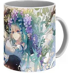 Кухоль GeekLand Hatsune Miku Хатсуне Мікі розкішна VC 02.18 330 мл білий - мініатюра 3