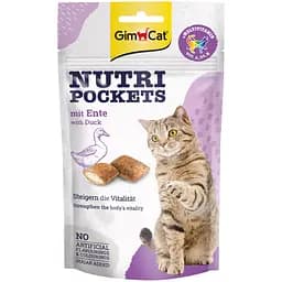 Вітамінні ласощі для котів GimCat Nutri Pockets Качка + Мультивітамін 60 г