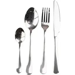 Набор столовых приборов из нержавеющей стали на 6 персон 24 штуки Хром