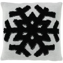 Подушка J-line різдвяна новорічна зі сніжинкою 45 х 45 см біла (38839)