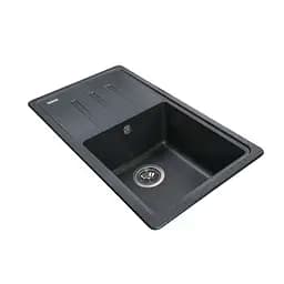 Гранітна мийка Globus Lux Lugano графіт 780x435мм-А0001 - мініатюра 2