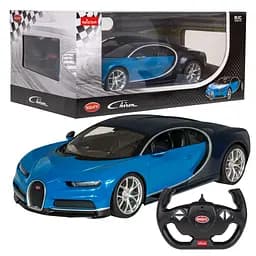 Машинка RASTAR Bugatti Chiron на дистанционном управлении + светодиодные фары + пульт 2,4 ГГц 1:14 синий 75700