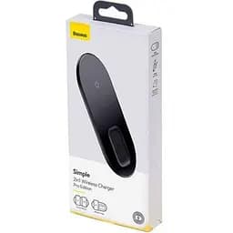 Бездротовий зарядний пристрій Baseus Simple Pro Edition 2 in 1 (Phone + Pods) 18W WXJK-C01 Black - мініатюра 4