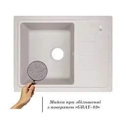 Кухонна мийка Lidz 620x435/200 GRA-09 (LIDZGRA09620435200) - мініатюра 2