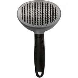 Пуходерка для животных Nunbell самоочищающаяся круглая с толстыми зубцами