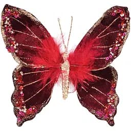Прикраса декоративна Yes! Fun Метелик 18 см бордо (974962)
