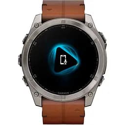 Смарт-годинник Garmin Fenix 8 AMOLED Sapphire 51mm Titanium with Chestnut Leather Band [010-02905-40] [115083] - мініатюра 7