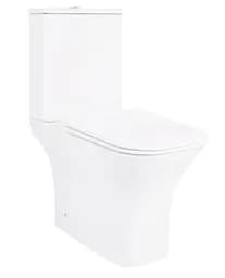 Напольный унитаз Qtap Presto Quadro Rimless с сиденьем Slim Duroplast/ Soft-close/ Quick Release QT24221215AW