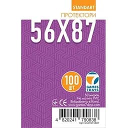 Аксессуар Games 7 Days Протекторы для карт Games7Days 56 х 87 мм Standard USA, 100 шт. STANDART (GSD-015687)