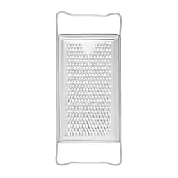 Терка плоская мелкая для овощей, корнеплодов (свеклы) и фруктов из оцинкованной стали, Kitchette Серый 84603