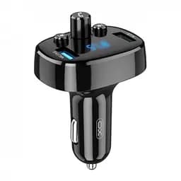 FM трансмітер XO BCC-02 3.1A/2 USB Black - мініатюра 1