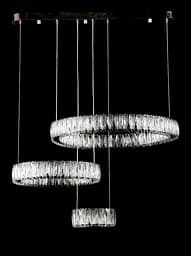 Світлодіодна люстра Splendid Ray L50804L/600+400+200/3 LED (CH) з кришталем, хром, 100 Вт, з пультом і димером - мініатюра 4