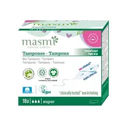 Органические тампоны Super без аппликатора Masmi 18 шт.