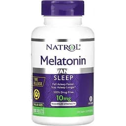 Мелатонін Natrol Time Release з уповільненим вивільненням 10 мг 100 таблеток (NTL07279)