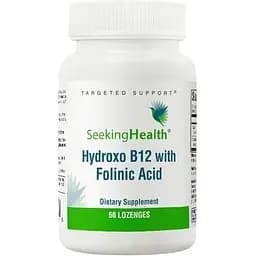 Вітамін В9, В12 Seeking Health Hydroxo B12 With Folinic Acid, 60 пастилок для підтримки нервової системи