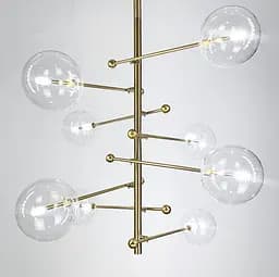 Стильна каскадна люстра на 8 плафонів Ø 80 см | Line F | Арт. SA28/8