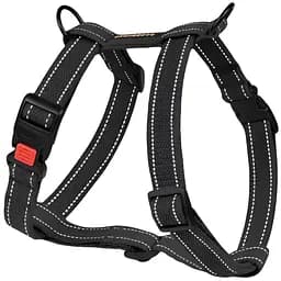 Шлея для собак Barksi Cotton Н-подібна S 20-30х36-60х1.6 см графіт