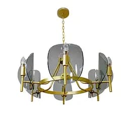 Люстра з попелястими плафонами в стилі лофт Levistella 756LPR0032-6 GD+BK