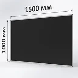 Крейдяна дошка ТСО грифельна 1500х1000 мм (графітна, чорна)