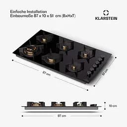 Газова варильна поверхня Klarstein Goldflame 6 (10045628) - мініатюра 2