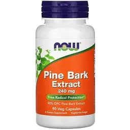 Натуральна добавка NOW Pine Bark Extract 240 mg, 90 вегакапсул