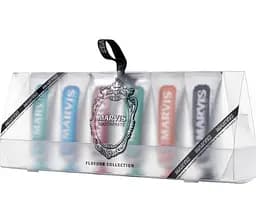 Подарочный набор зубных паст в коробке Marvis: Классическая интенсивная мята, корица и мята, анис и мята, лакрица и мята, имбирь и мята, морская мята (6 уп. по 25 мл)