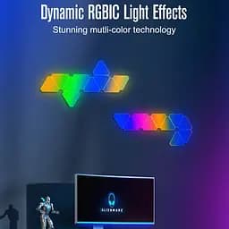 Настінний світильник Smart Triangular Quantum Light SAL-012B Bluetooth USB interface with app 6pcs White - мініатюра 5