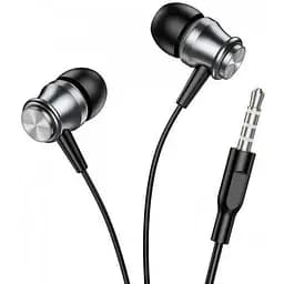 Навушники Borofone Platinum металеві універсальні earphones with microphone BM75 1.2m Hi-Fi чорні - мініатюра 9