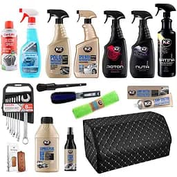 Подарочный набор K2 с органайзером премиального качества и автохимией 16 ед. (na_166)