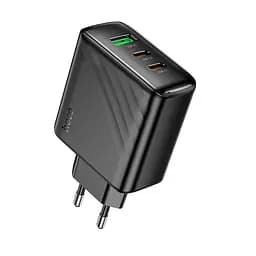 Адаптер сетевой HOCO Article charger CS26A | 1USB/2Type-C, 45W/3A, PD/QC|