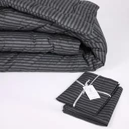 Ковдра антиалергенна MirSon демі №164 Сolor Fun Line Stripe Black з евкаліптовим волокном 110х140 см (2200010857283) - мініатюра 4