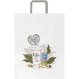 Пакет паперовий з ручками KGB324215-28 Білий (4823089226156)