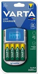 Зарядное устройство LCD Charger 4хNI MH AA2600 мАч VARTA teh0018747