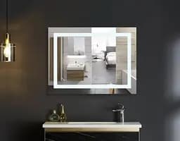 Дзеркало Mixxus Warm MR02-100x70 (годинник, LED-підсвічування, антизапотівання) (MI6002) - мініатюра 3