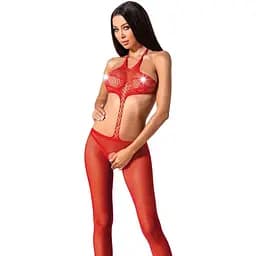 Відкритий бодістокінг Passion BS080 red One size