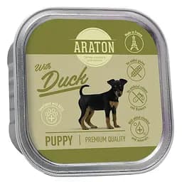 Вологий корм для цуценят з качкою ARATON Puppy with Duck,150 г