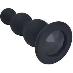 Силіконова пробка анальна Середня м'яка анальна пробка анальна пробка з кристалом