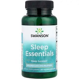 Натуральна добавка Swanson Sleep Essentials 60 веганських капсул