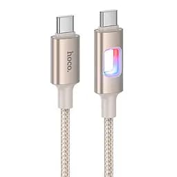 Кабель Hoco U144 New Type-C to Type-C 60 Вт (1,2 м) Золотой