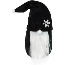 Фігурка Strateg Новорічний Гном великий 22 см чорний 60606