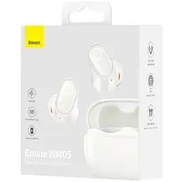 Навушники Baseus Bowie True Wireless Earphones WM05 ANC до 5 годин (NGTW200002) білі - мініатюра 3