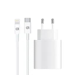 Зарядний пристрій ArmorStandart AMHJ83 20W USB-C White + кабель USB-C to Lightning (ARM77724)