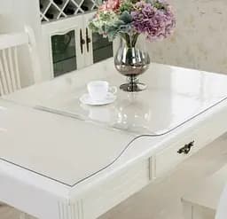 М'яке скло силіконова скатертина на стіл Soft Glass Захист для меблів (1.2х1.4 м) товщина - 1.5 мм Прозоре - мініатюра 7