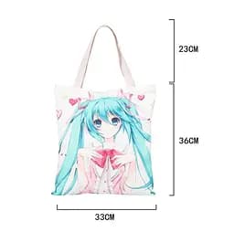 Шоппер еко-сумка Вокалоїд Хацуне Міку Vocaloid Hatsune Miku 36 см двосторонній - мініатюра 3