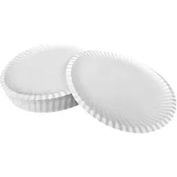 Тарелка одноразовая бумажная без ламинации Ø 225 мм белая 100 шт.