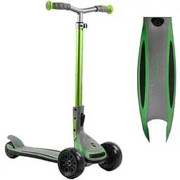 Самокат детский Best Scoote складной 76-101х14.5х64 см Серо-салатовый 000254999