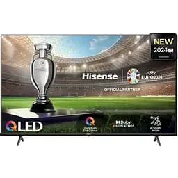 Телевізор 55" Hisense 55E7NQ, чорний, QLED, 3840х2160, 60 Гц, Smart TV, DVB-T2/S2/C, 3xHDMI, 2xUSB, Vesa 200x400