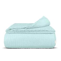 Плед-покривало Cosas Mint Knitted Braid косичка 200х220 см м'ята (Blanket_04Mint_KnittedBraid_200x220)