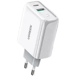 Зарядний пристрій Ugreen CD170 36W USB + Type-C Charger (White) (60468)
