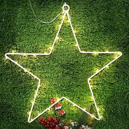 Світлодіодні різдвяні зірки, SANDYBY Star Window Light 40 теплих білих світлодіодних ламп з батарейним живленням - мініатюра 4